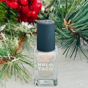 Mini Holo Taco Day 11 Ice Angel Icy Ivory Linear Holographic Nail Polish